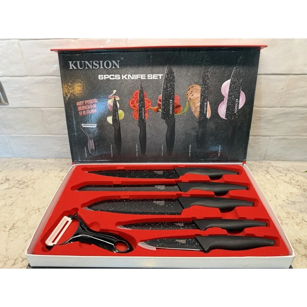 Kunison 6 Piece Knife set, Stainless Steel‎